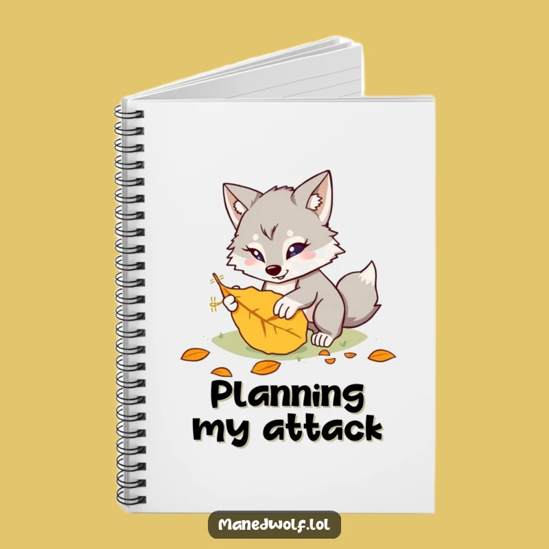 Funny Kawaii Maned Wolf Notebook: Jot Down Playful Ideas with Humor!