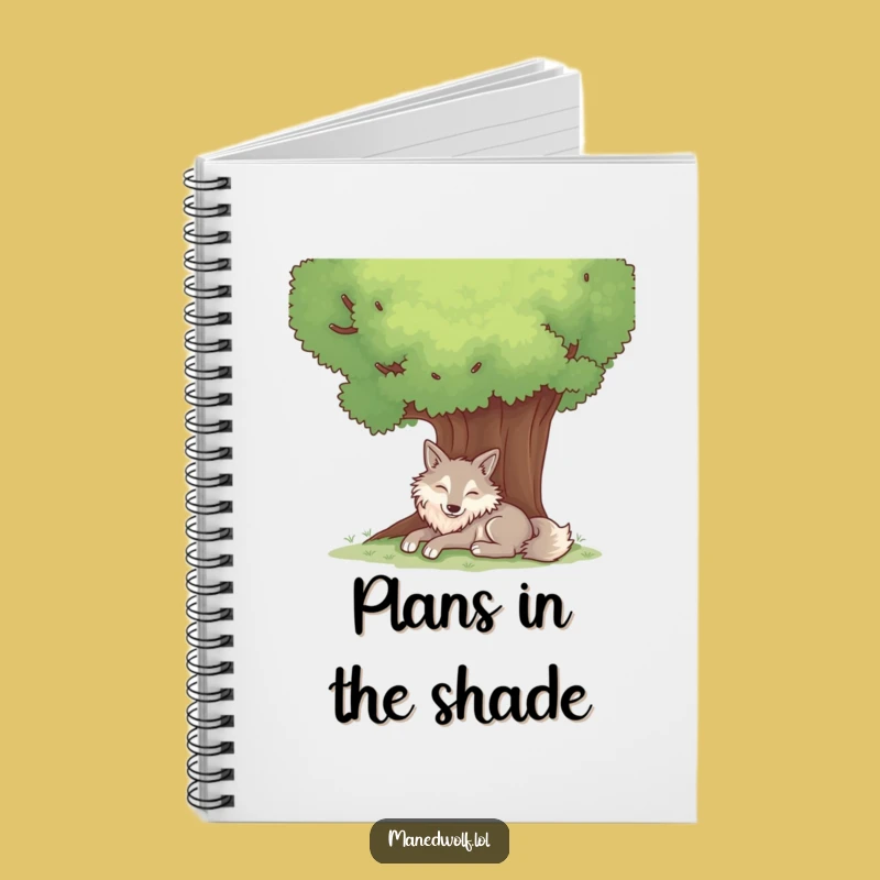 Peaceful Maned Wolf Tree Notebook - Funny Journal for Calm Thoughts