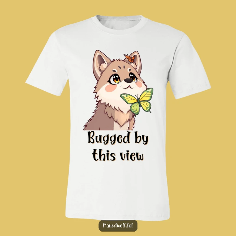 Funny Surprised Maned Wolf T-Shirt - Wear Your Astonishment with Humor