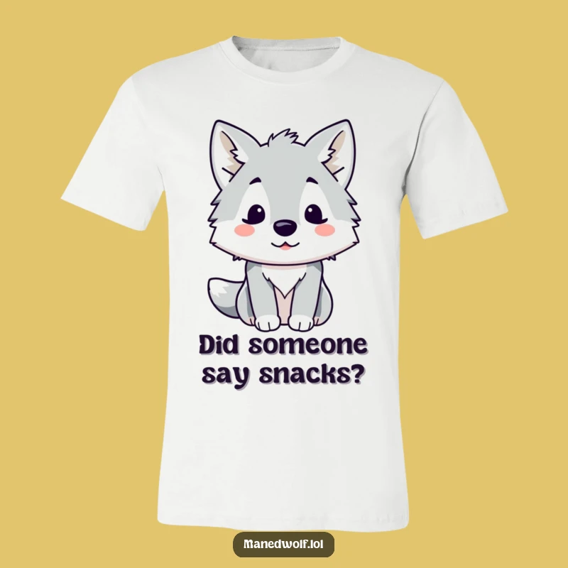 Funny Kawaii Maned Wolf T-Shirt: Surprised Face, Ideal Funny Gift for Unique Style!