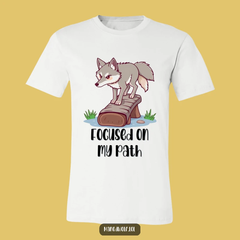 Funny Determined Maned Wolf T-Shirt - Conquer Your Goals Gift