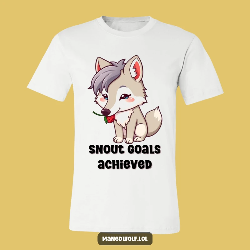 Funny Kawaii Maned Wolf T-Shirt: Berry Balance Design, Ideal Funny Gift for Cute Style!