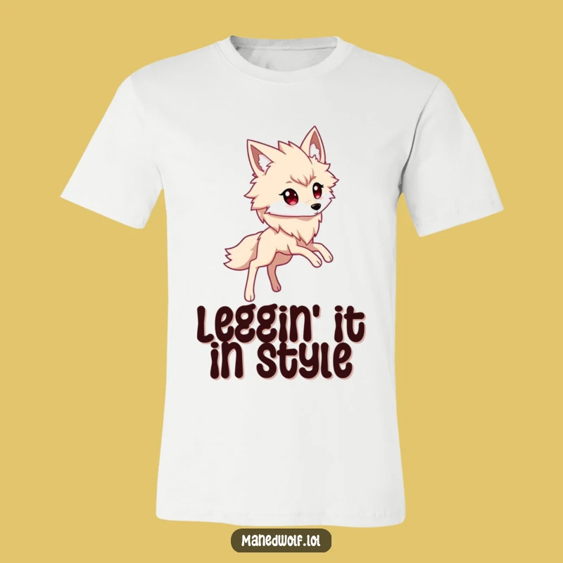Kawaii Maned Wolf Long Legs T-Shirt: Strut Your Stuff Funny Style