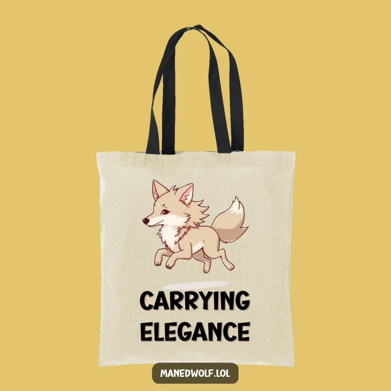 Maned Wolf Trot Tote Bag - Carry Grace with Humor