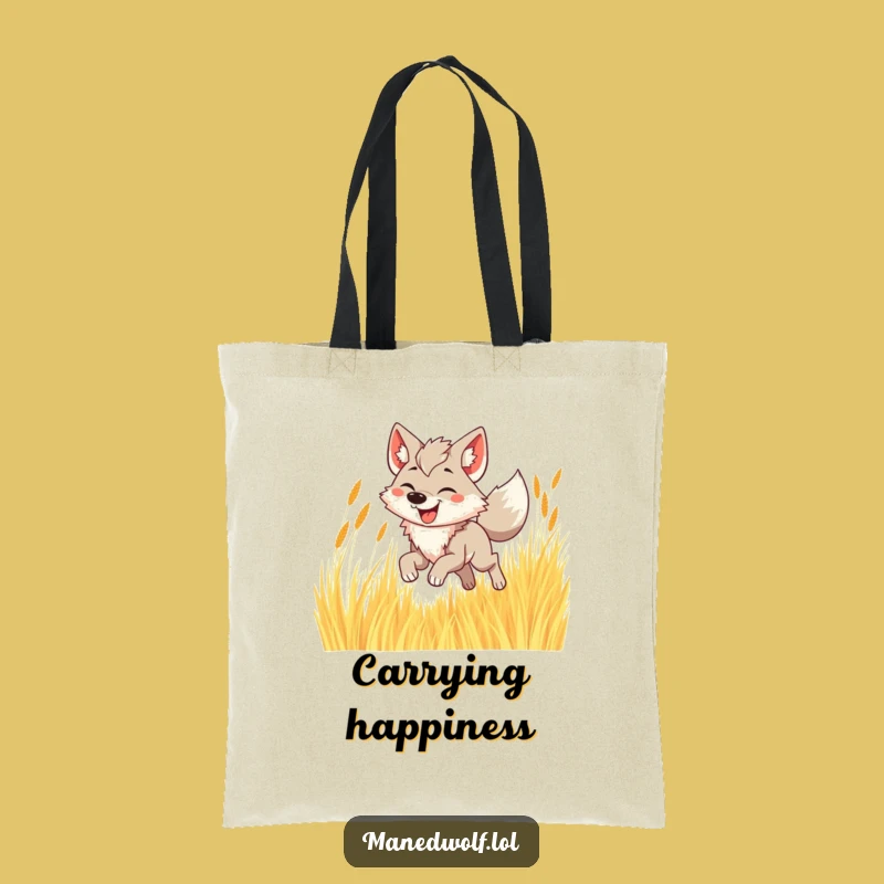 Funny Maned Wolf Grass Tote Bag - Carry Your Joy!
