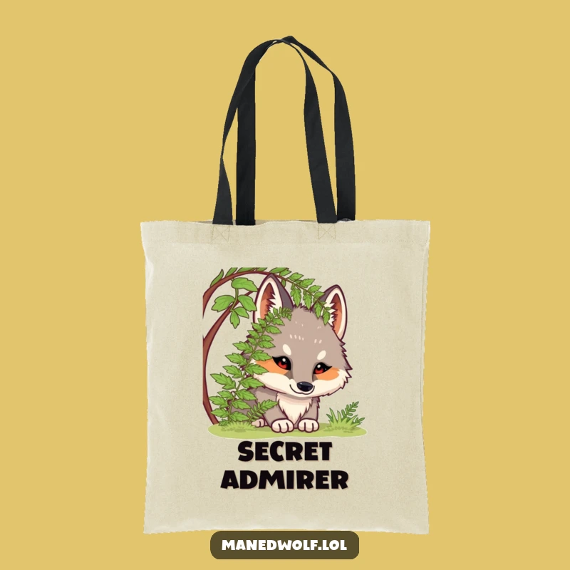 Funny Chubby Maned Wolf Tote Bag: Carry Your Curiosity in Style