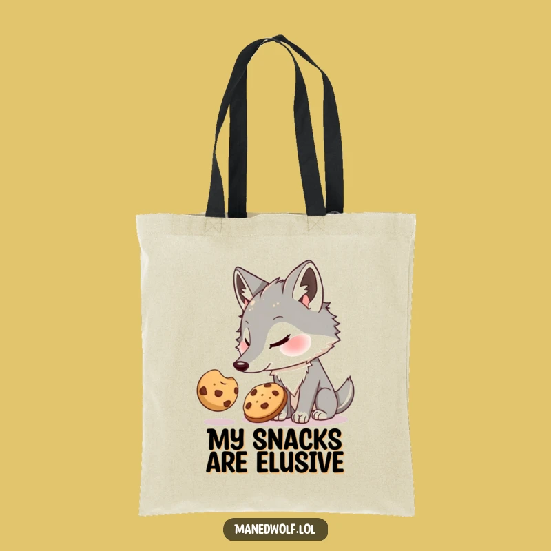 Funny Maned Wolf Cookie Tote Bag - Carry Your Humor in Style