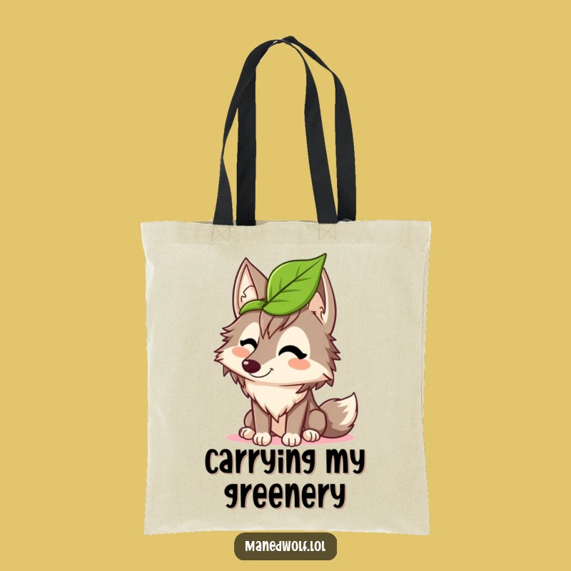 Funny Maned Wolf Leaf Hat Tote Bag: Carry Your Giggles in Style!