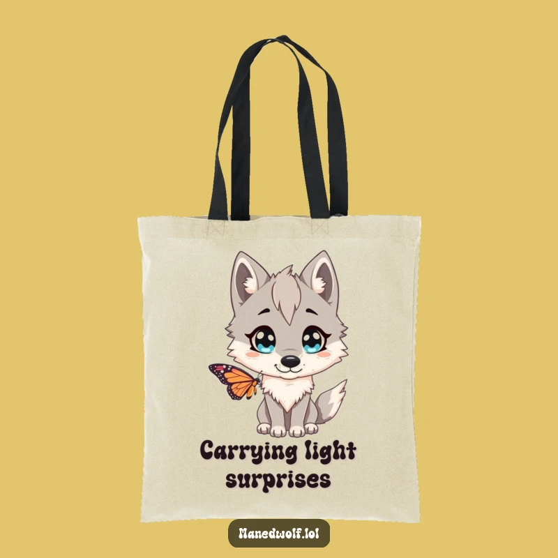 Funny Maned Wolf Surprise Tote Bag - Carry Your Amazement!