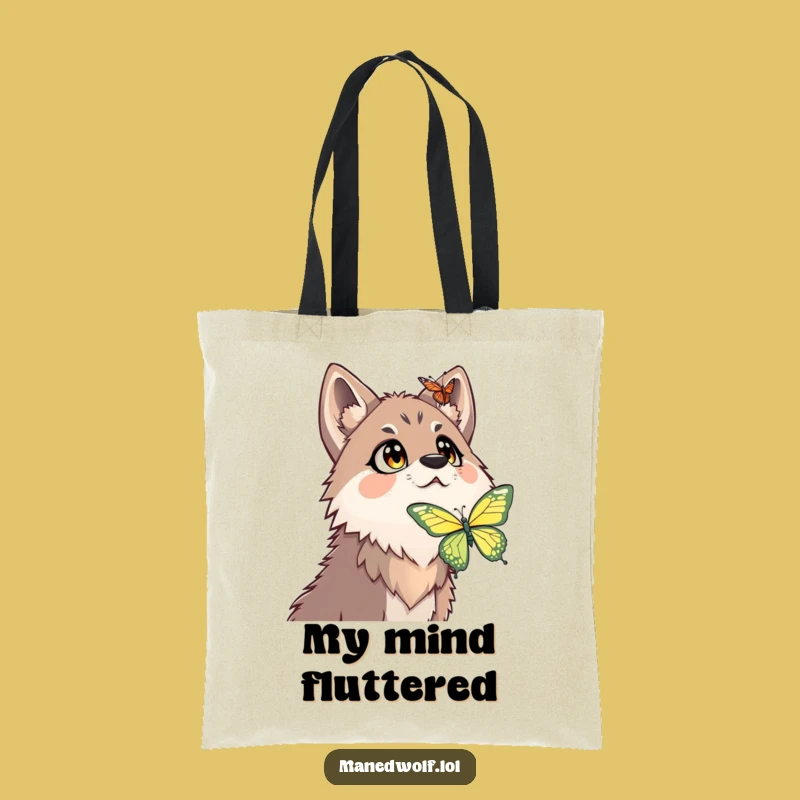 Funny Surprised Maned Wolf Tote Bag - Carry Your Essentials & Smiles