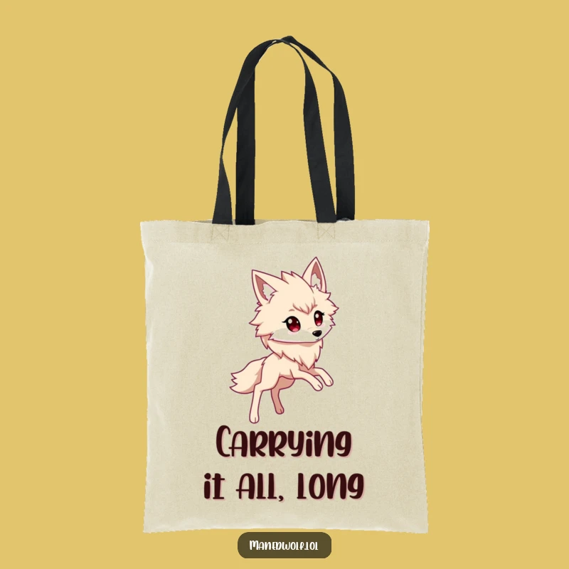 Kawaii Maned Wolf Long Legs Tote Bag: Carry Your Charm Funny Style