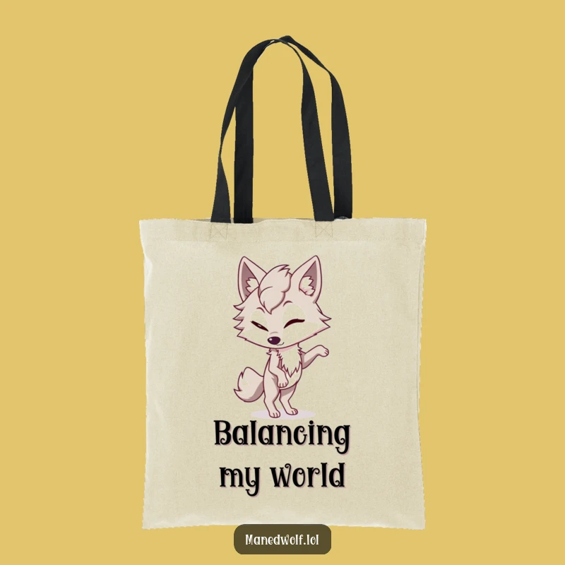 Playful Maned Wolf Wink Tote Bag: Carry Your Fun with Style