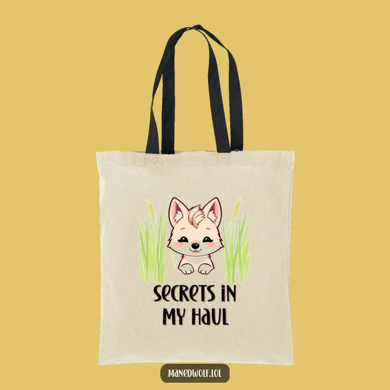Kawaii Maned Wolf Tote Bag: Carry Your Cute, Funny Essentials!